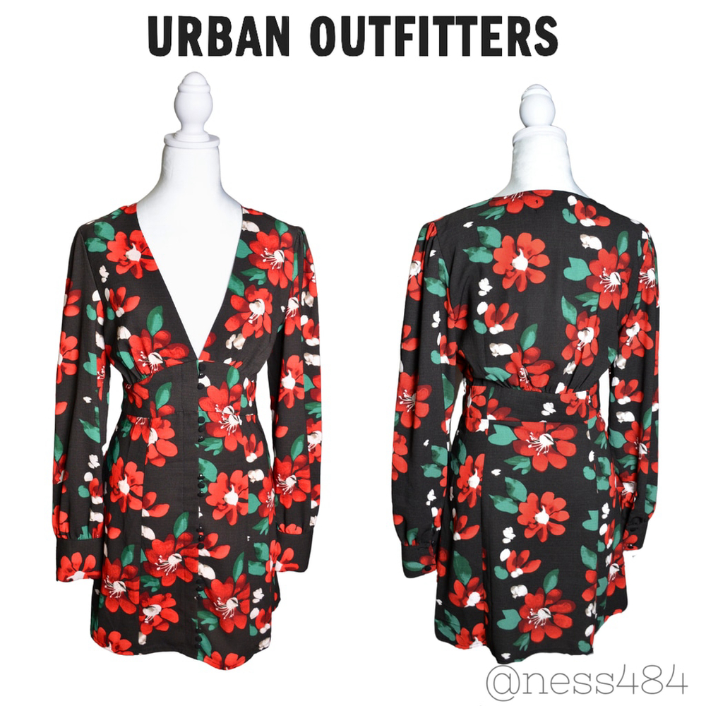 Women's Urban Outfitters Dress, M, Red Floral NWOT